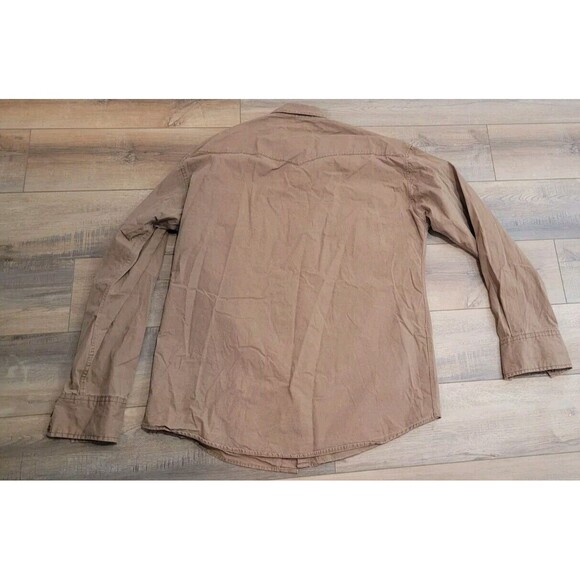 Men's Larry Mahan Cowboy Collection Brown Cotton Snap up Shirt Sz 4XT - Picture 2 of 8